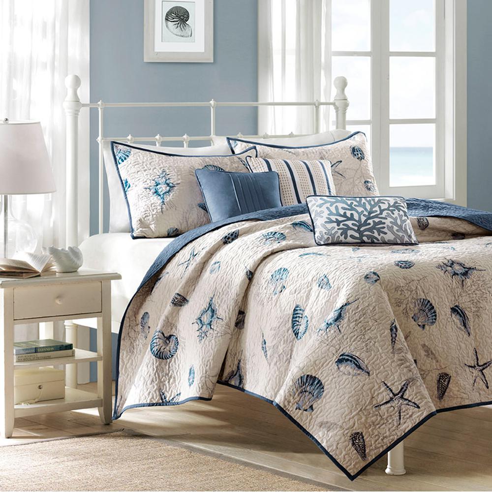 Brushed Microfiber Quilt Set with Throw Pillows. Picture 4