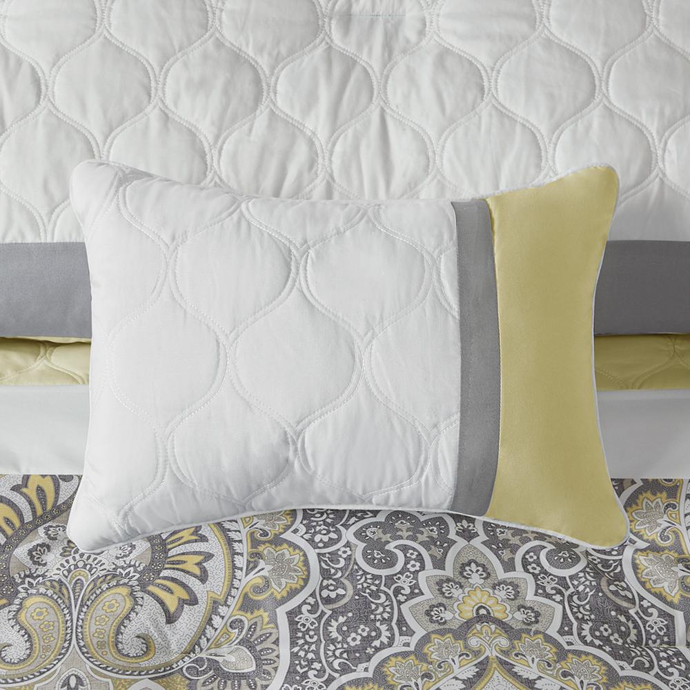 Shawnee 8 Piece Comforter Set, Yellow color. Picture 5