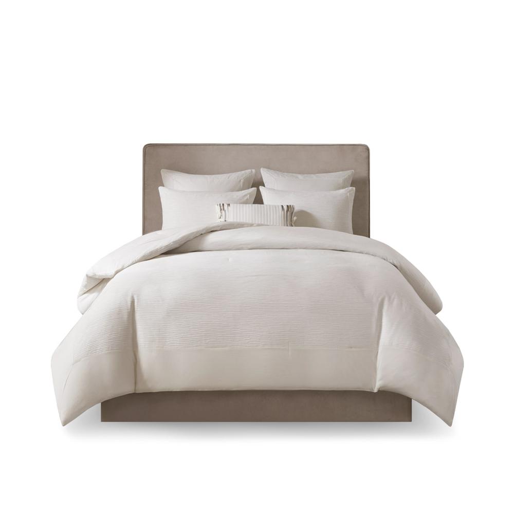 Cotton Blend Yarn Dyed 3 Piece Comforter Set. Picture 1