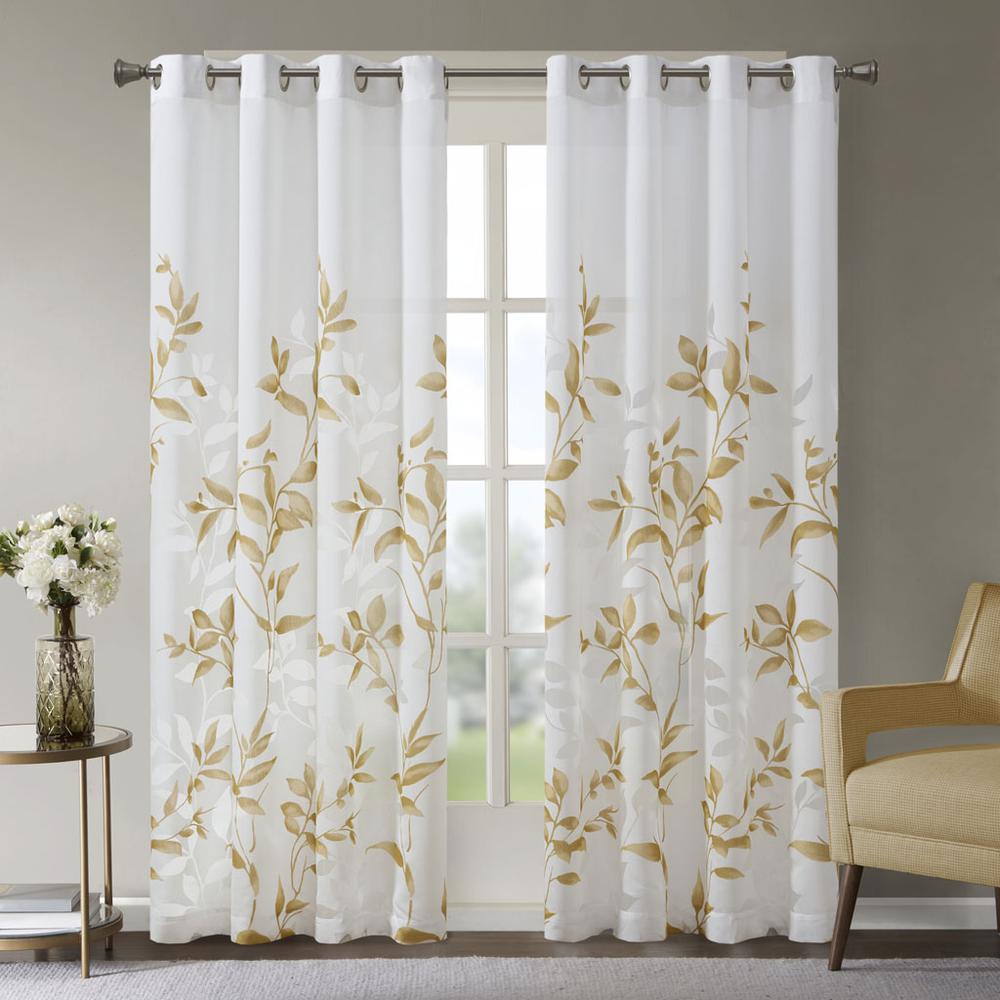 Burnout Printed Curtain Panel. Picture 1