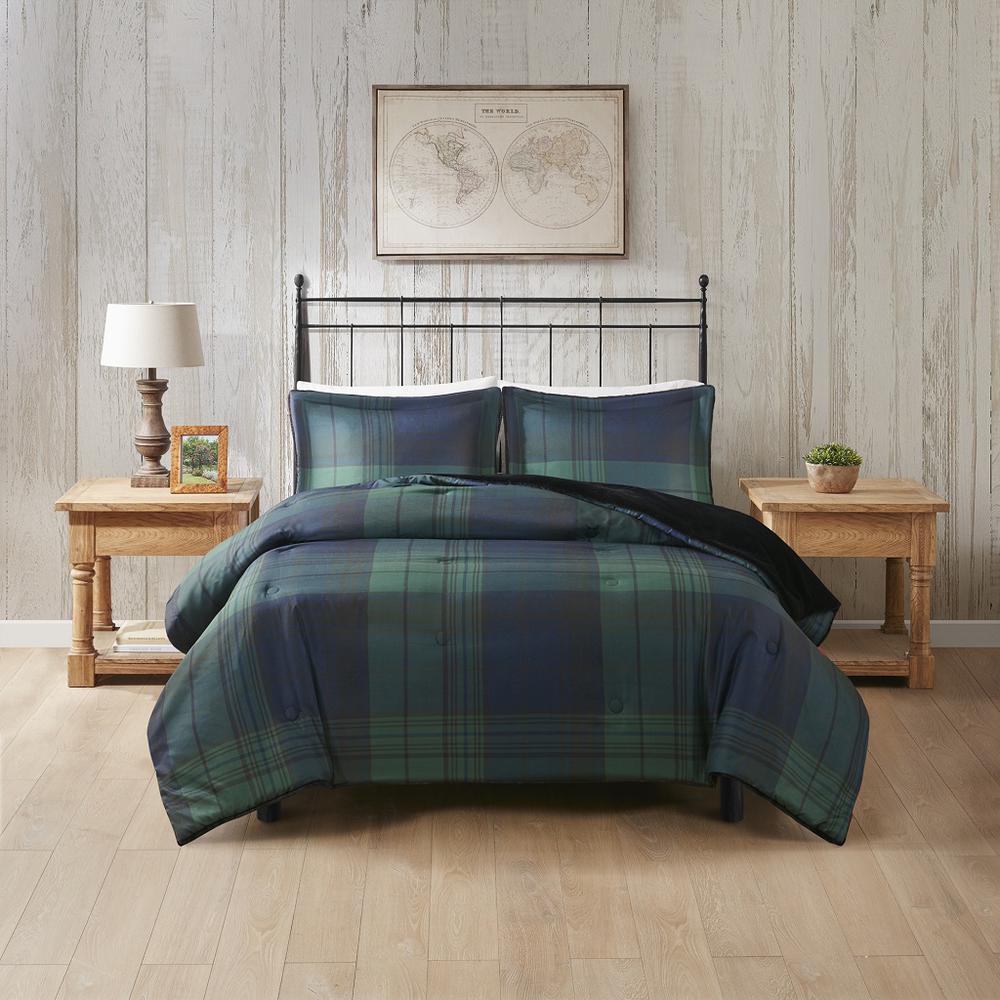 Faux Wool to Faux Fur Down Alternative Comforter Set. Picture 4