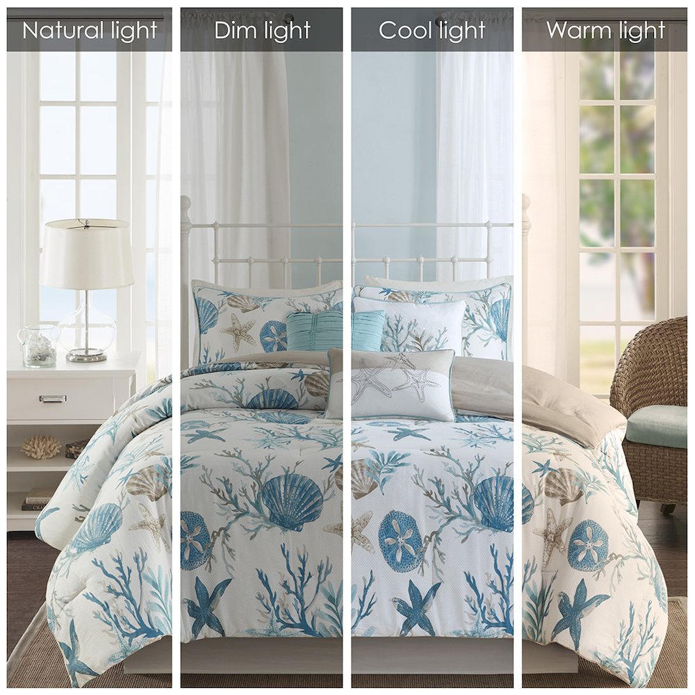 7 Piece Cotton Sateen Comforter Set. Picture 5