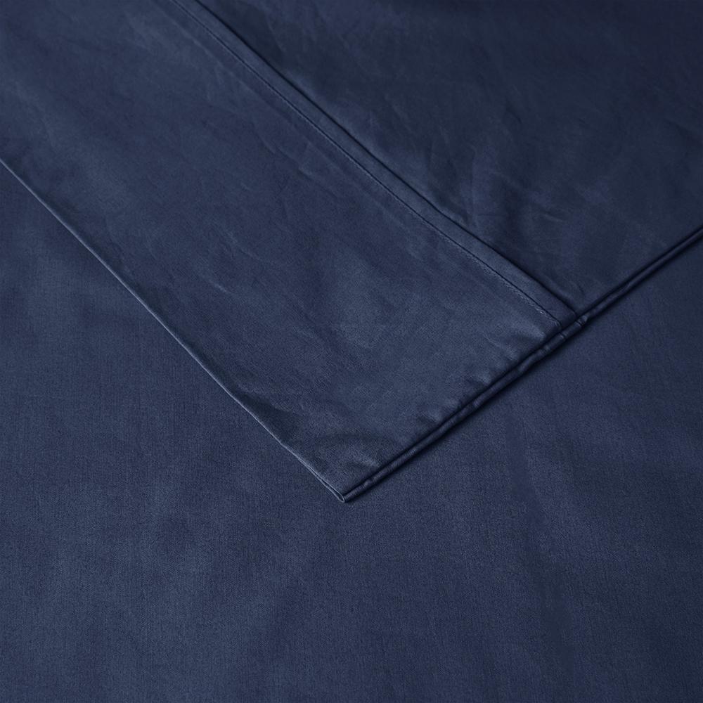 200 Thread Count Relaxed Cotton Percale Sheet Set. Picture 1
