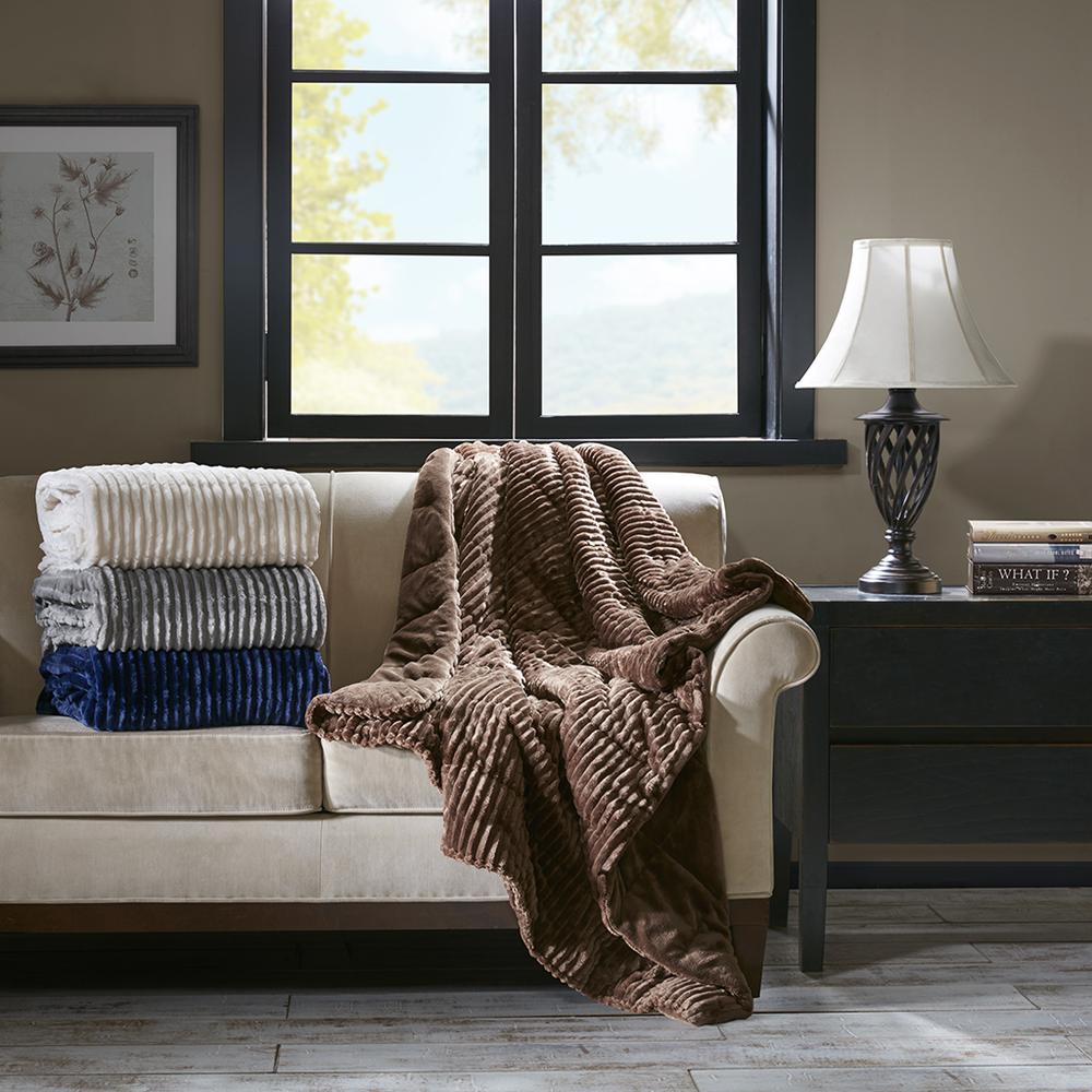 Oversized Plush Down Alternative Filled Throw. Picture 3