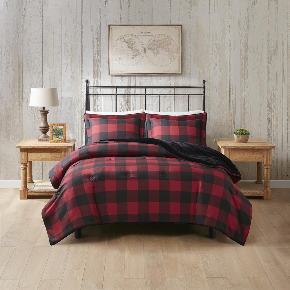 Faux Wool to Faux Fur Down Alternative Comforter Set. Picture 4