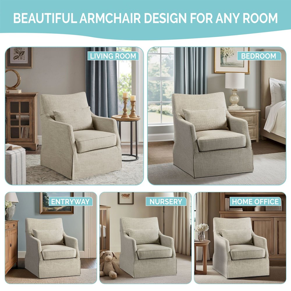 Skirted Swivel Chair. Picture 4