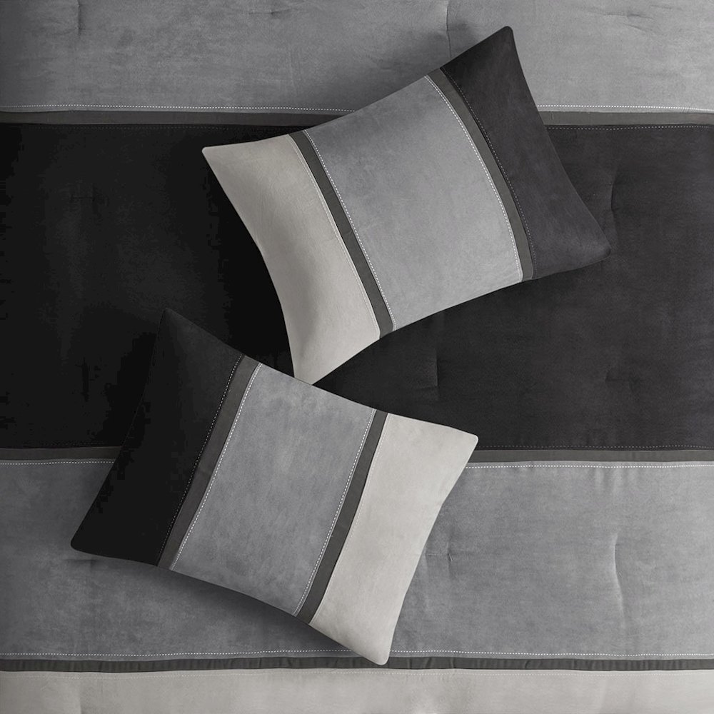 7 Piece Faux Suede Comforter Set. Picture 3