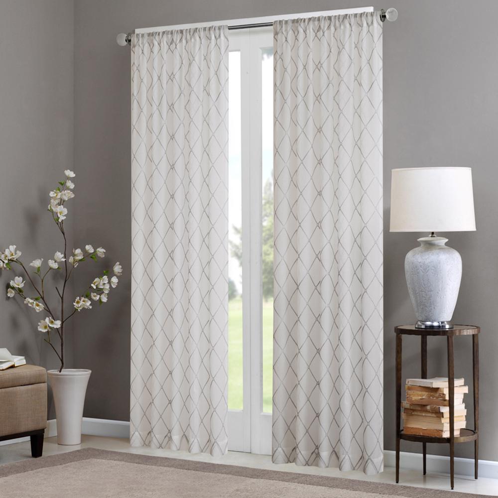Diamond Sheer Window Curtain Panel. Picture 4