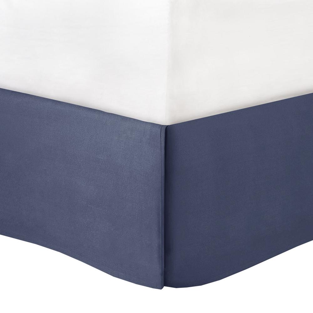 Powell 8 Piece Embroidered Comforter Set, Navy color. Picture 5
