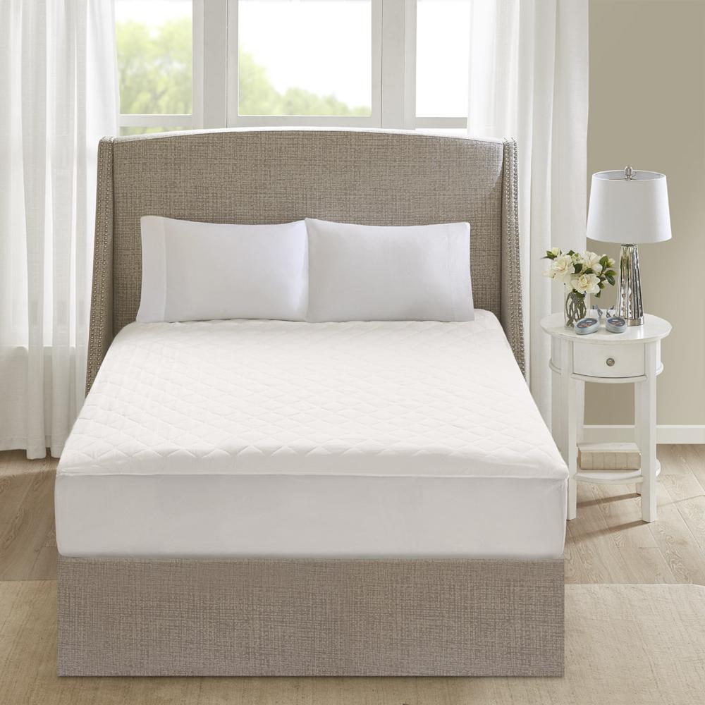 Cotton Deep Pocket Heated Mattress Pad-20 Heat Settings. Picture 5