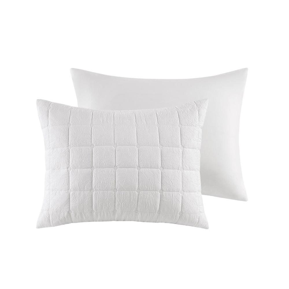 Cocoon 3 Piece Quilt Top Comforter Mini Set, White color. Picture 2