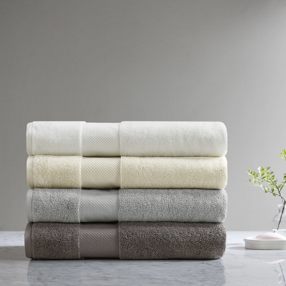 100% Cotton Bath Sheet 2 Piece Set in Grey Color. Picture 2
