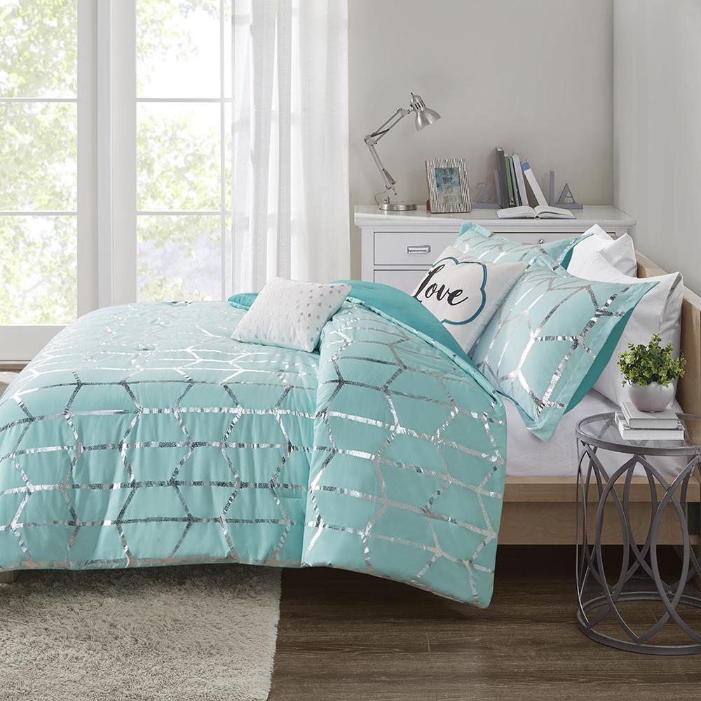 Metallic Printed Comforter Set. Picture 1
