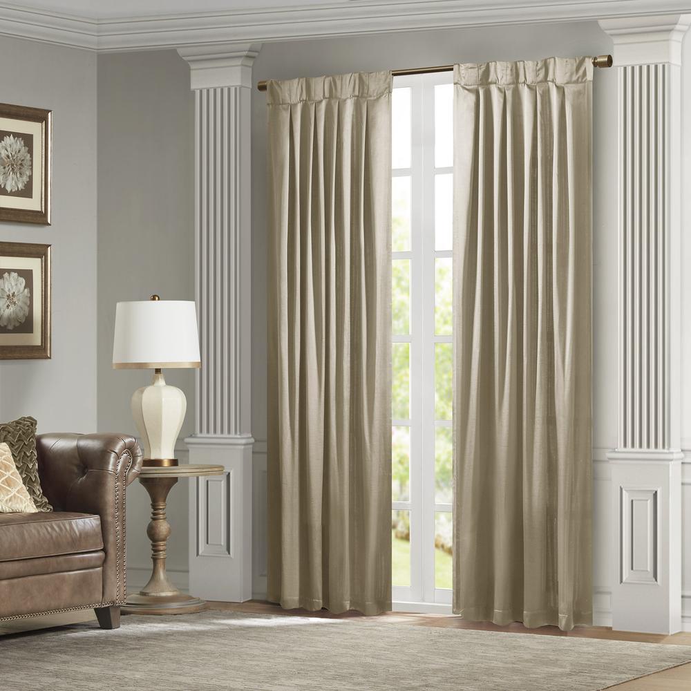 Pleat Curtain Panel with Tieback (Single). Picture 1