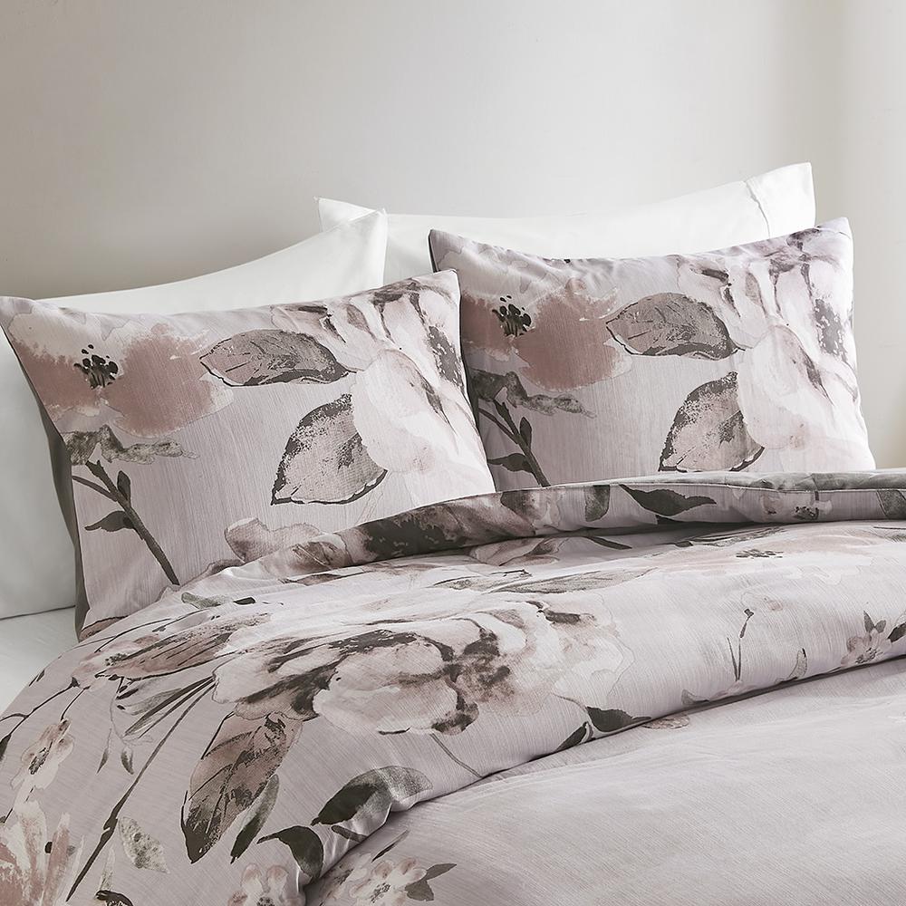 3 Piece Floral Printed Duvet Cover Set. Picture 3