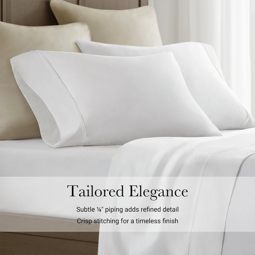 Sateen Sheet Set, White color. Picture 3
