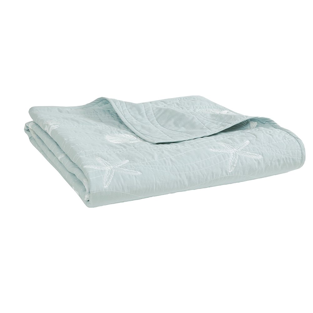 4 Piece Cotton Reversible Embroidered Quilt Set with Throw Pillow. Picture 5