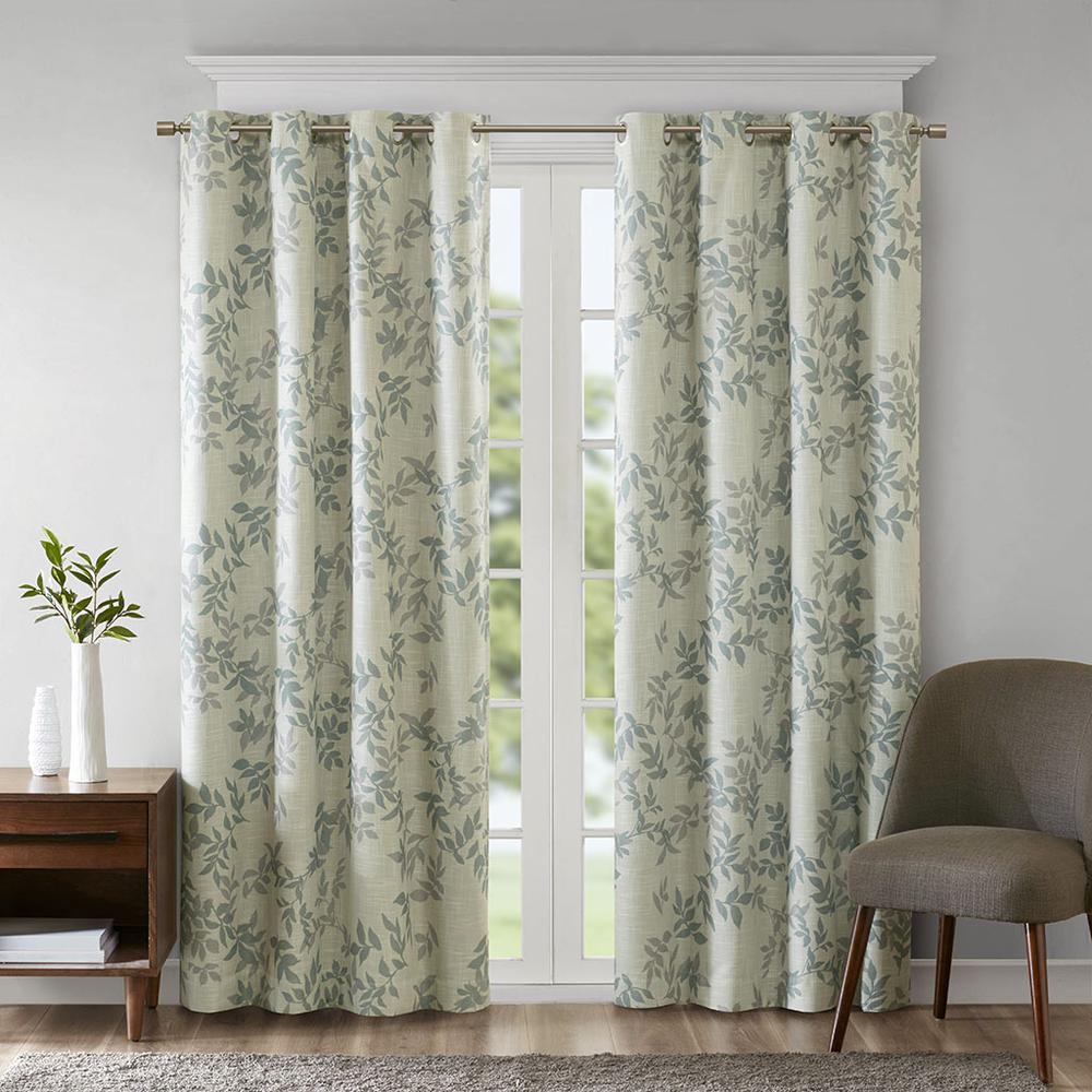 Printed Botanical Blackout Curtain Panel. Picture 4