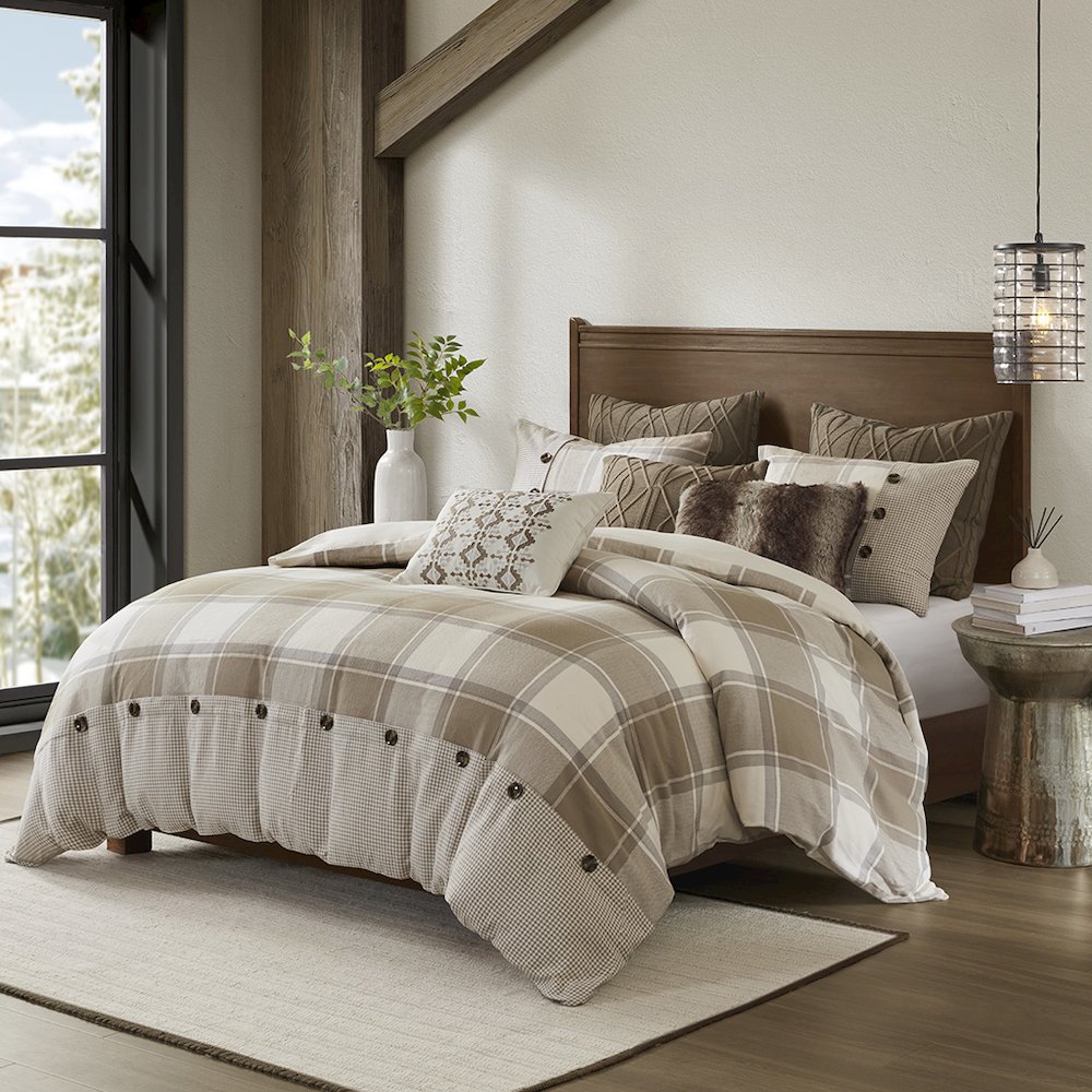 Urban Cabin Cotton Jacquard Comforter Set, Neutral color. Picture 1