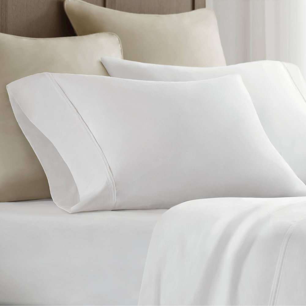 Sateen Pillowcase Set, White color. Picture 5