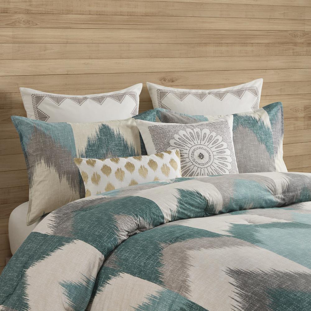 Alpine 3 Piece Comforter Mini Set, Aqua color. Picture 1