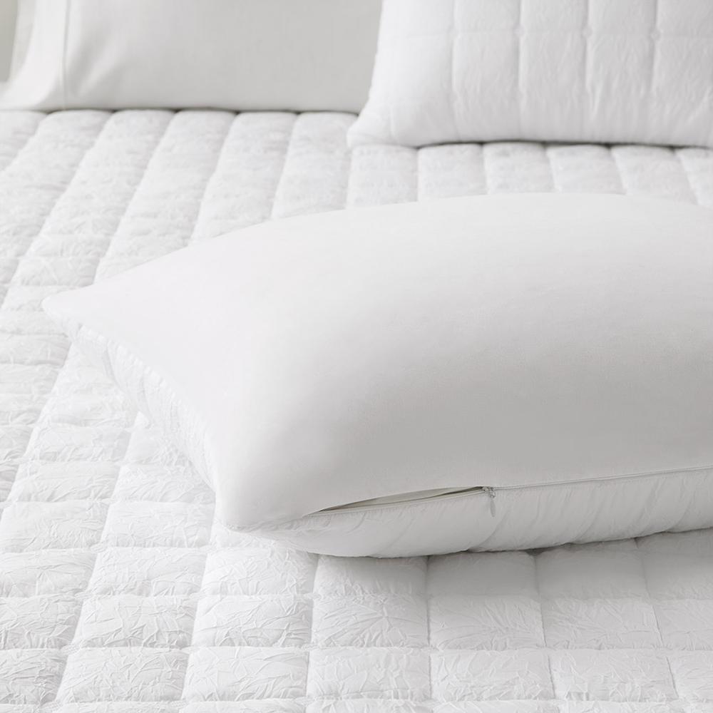 Cocoon 3 Piece Quilt Top Comforter Mini Set, White color. Picture 1