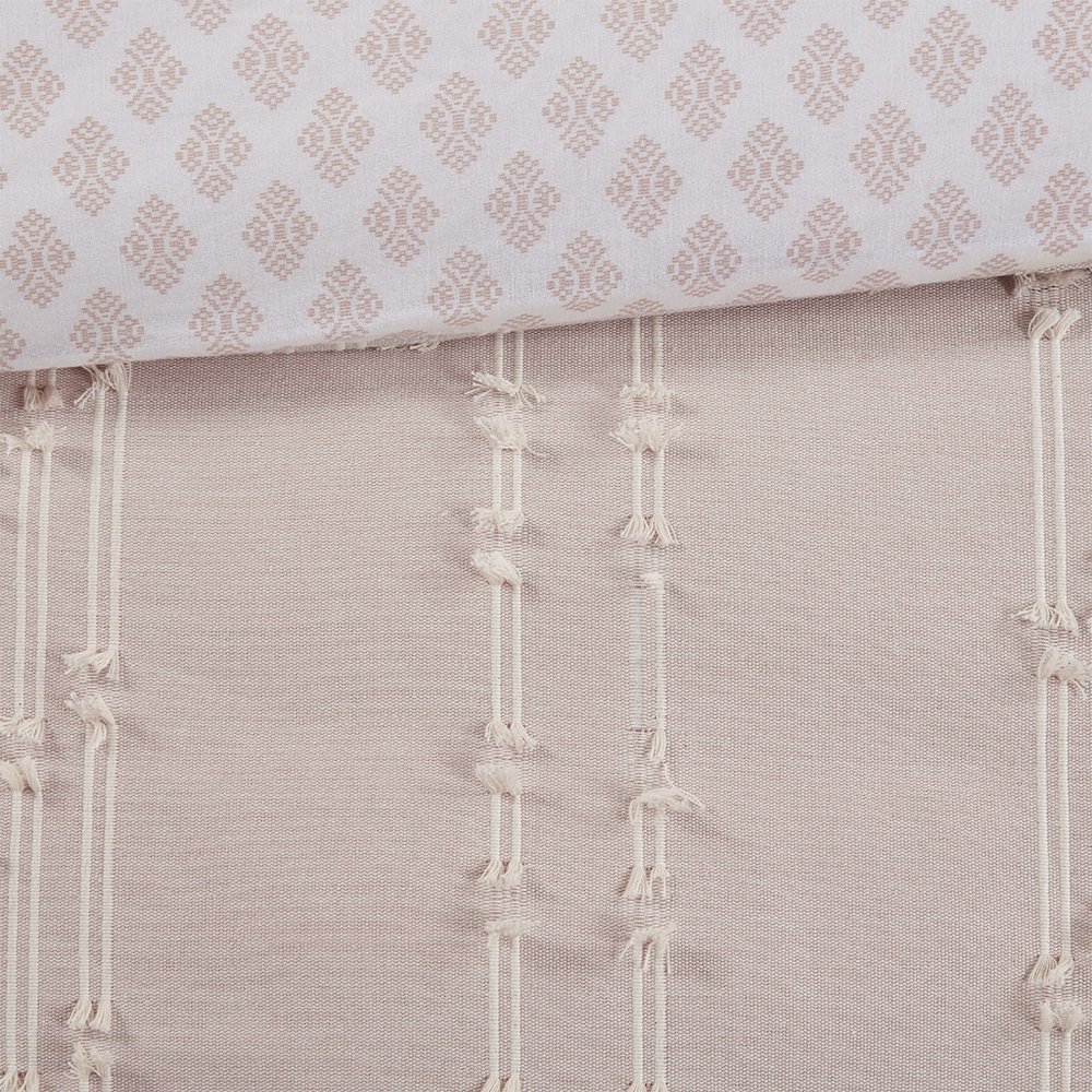 3 Piece Cotton Jacquard Comforter Set. Picture 1