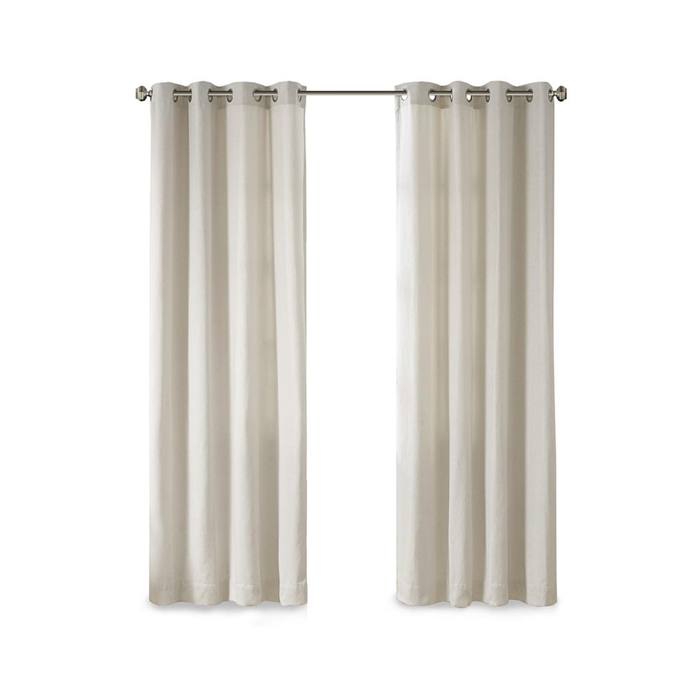 Solid Piece Dyed Grommet Top Curtain Panel. Picture 1