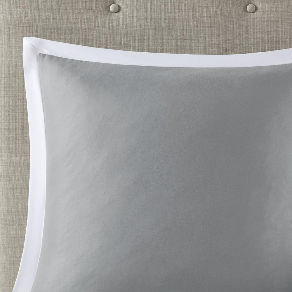 Powell 8 Piece Embroidered Comforter Set, White color. Picture 2