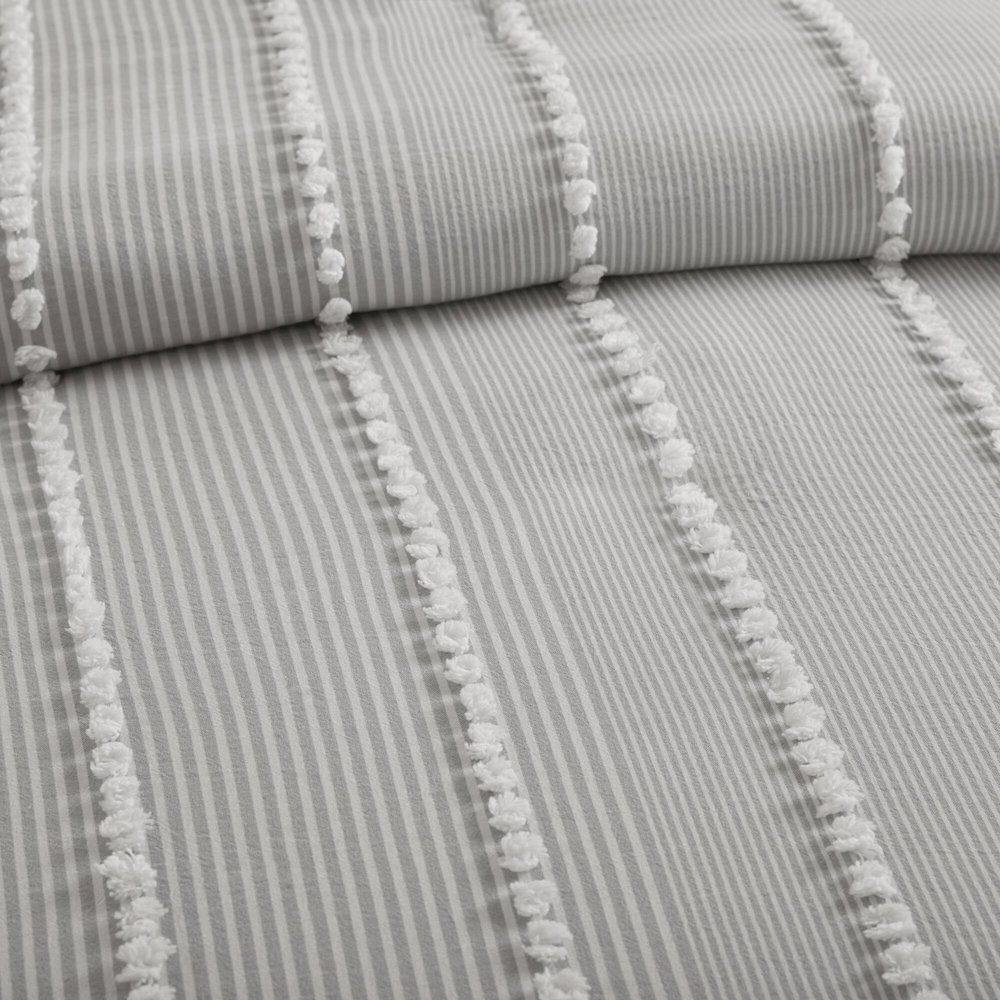 Anslee 3 Piece Cotton Yarn Dyed Duvet Cover Set. Picture 3