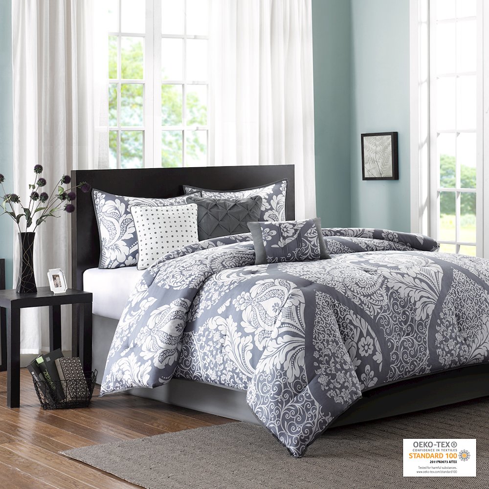 7 Piece Cotton Printed Comforter Set. Picture 4