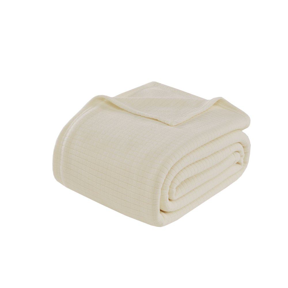 Microfleece Blanket in Taupe Color. Picture 1