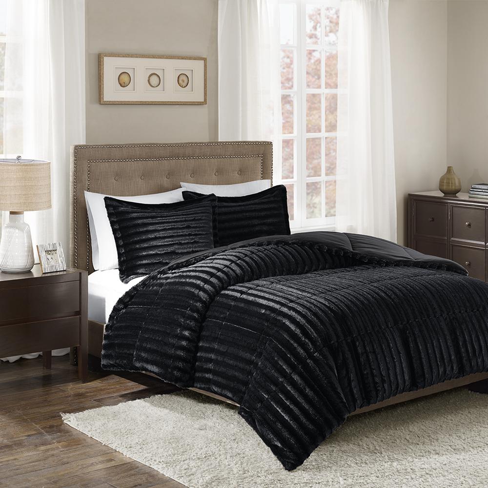 Faux Fur Comforter Mini Set. Picture 1