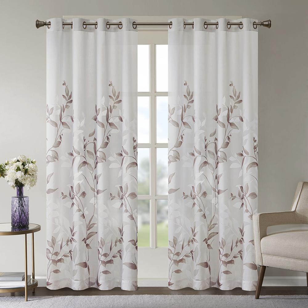 Burnout Printed Curtain Panel. Picture 1