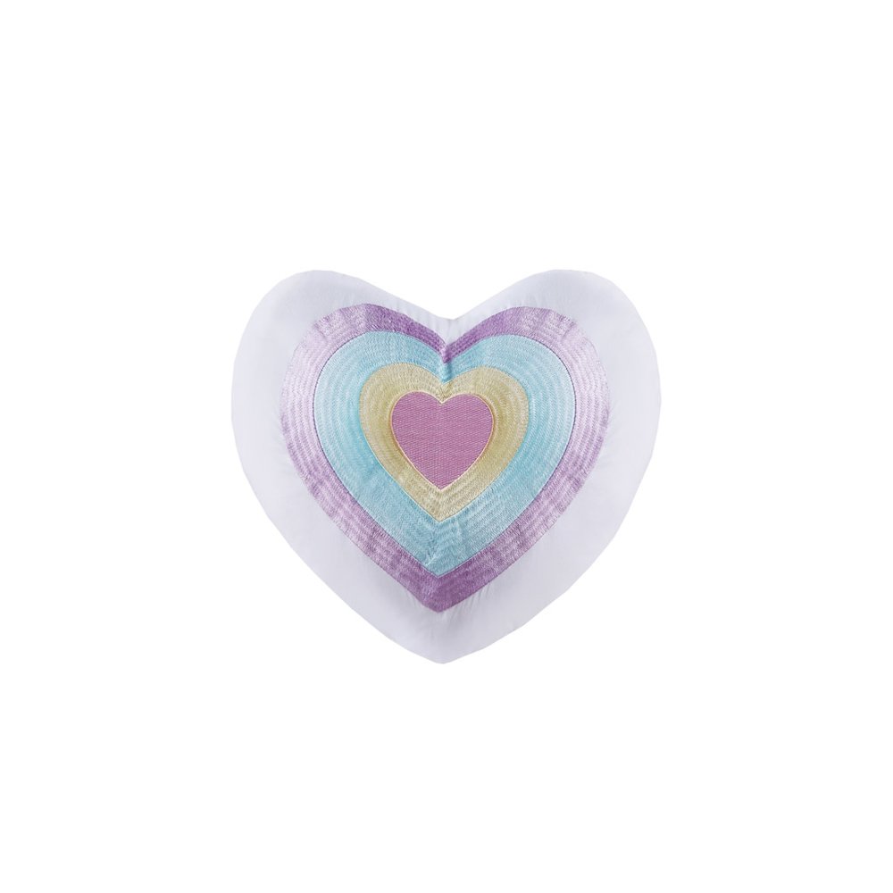 Tessa Tassel Comforter Set with Heart Shaped Throw Pillow in Lavender Color. Picture 1