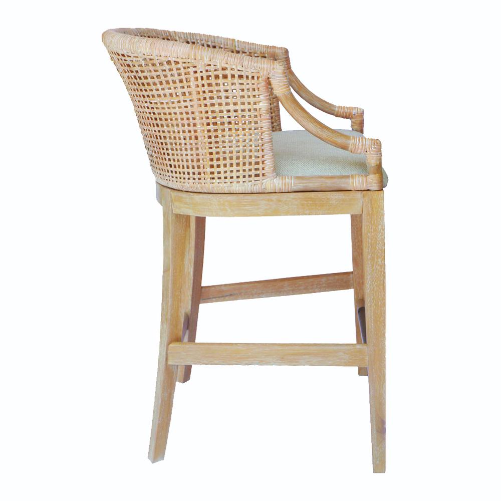 Handcrafted Rattan Counter Stool 25" H. Picture 3