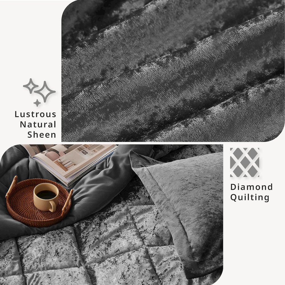 Velvet Duvet Cover Set with Throw Pillow. Picture 3