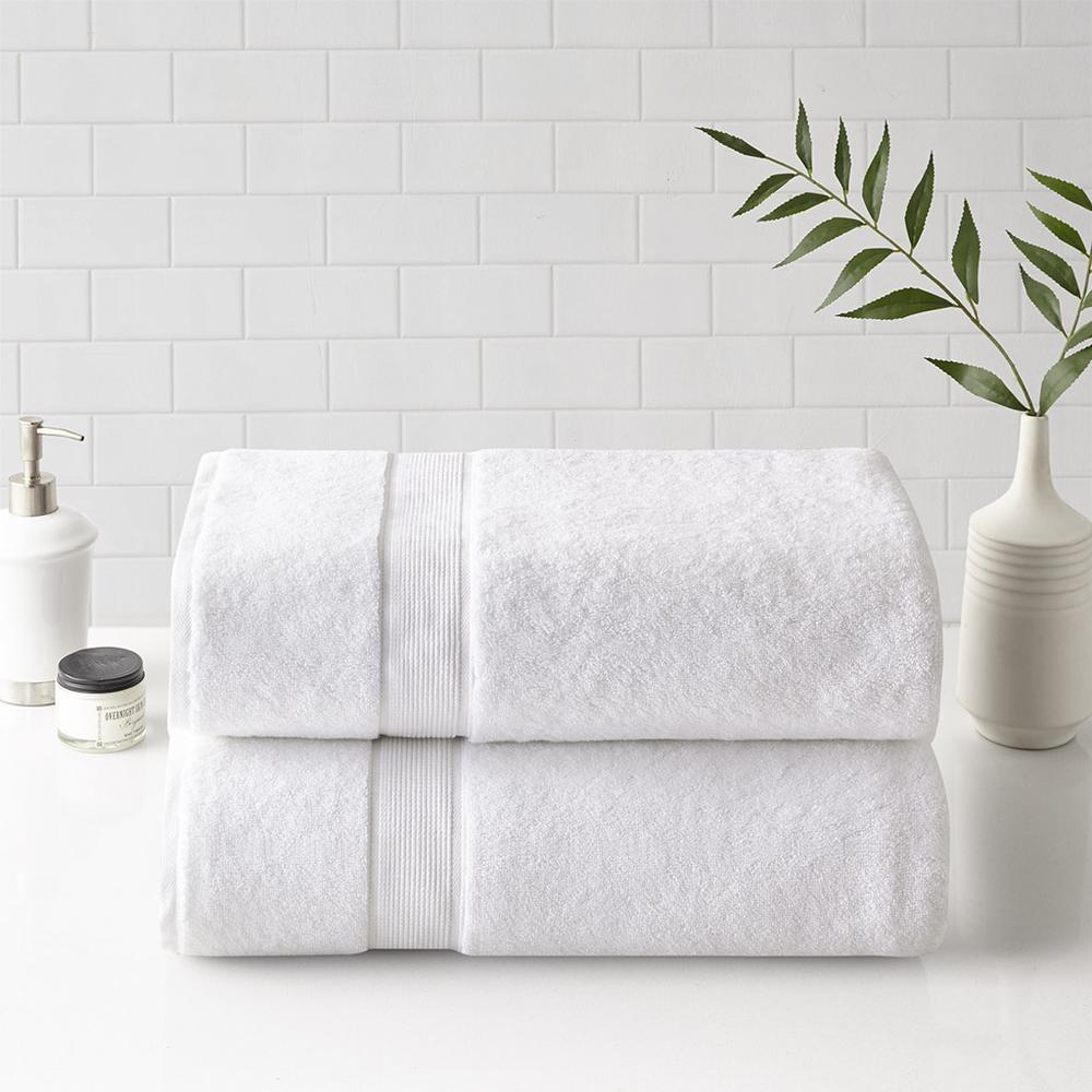 100% Cotton Bath Sheet Antimicrobial 2 Piece Set. Picture 3