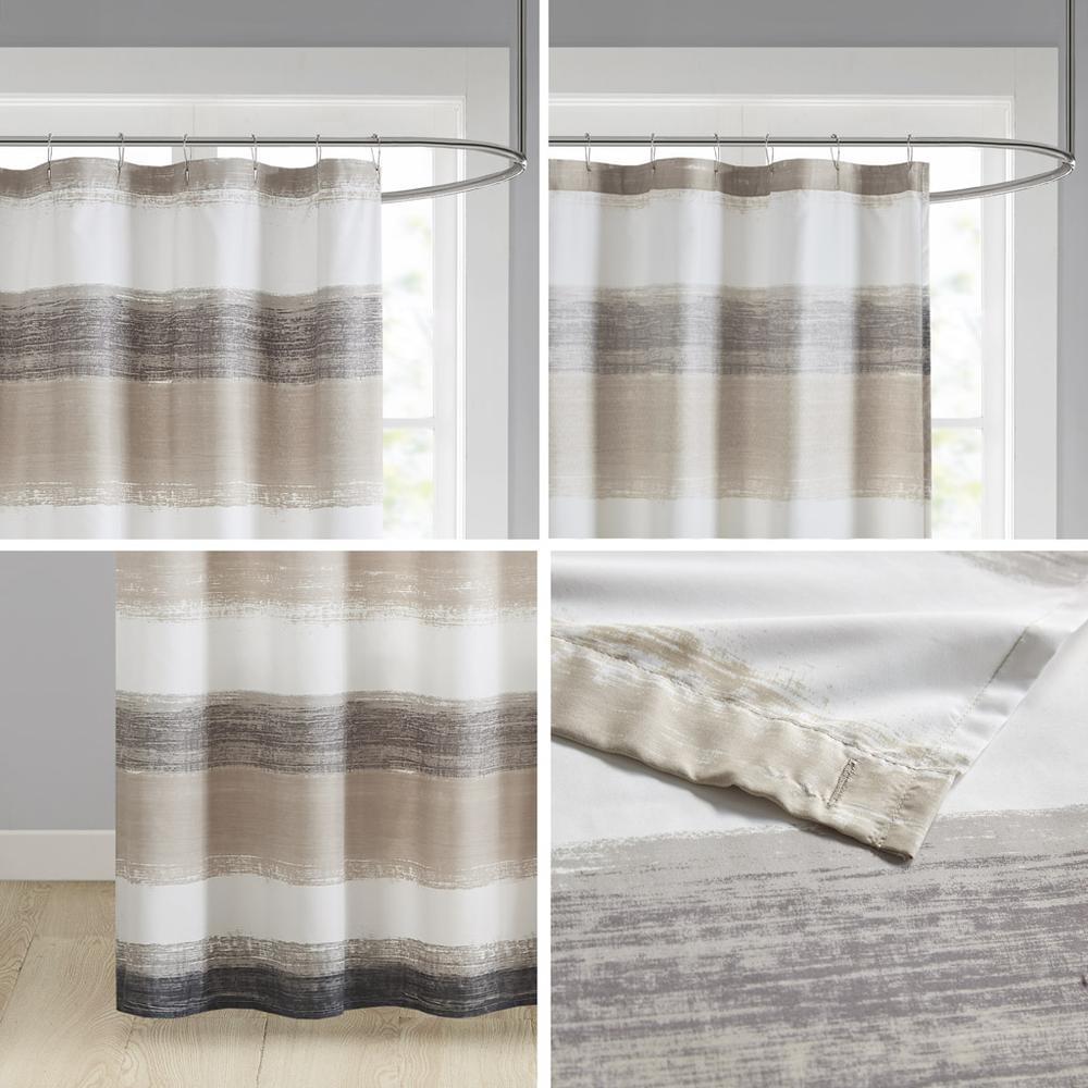 Stripe Print Shower Curtain. Picture 5