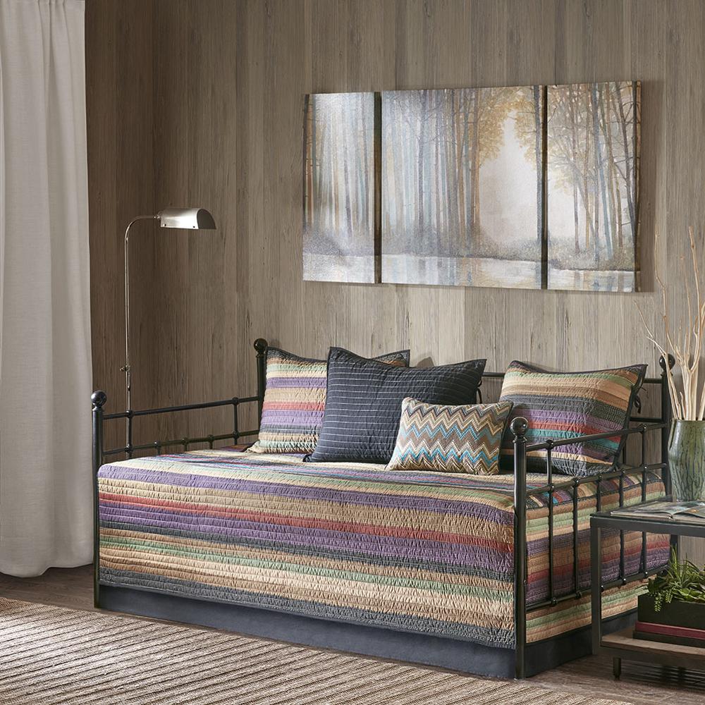 Yosemite 6 Piece Reversible Daybed Cover Set, Multi color. Picture 3
