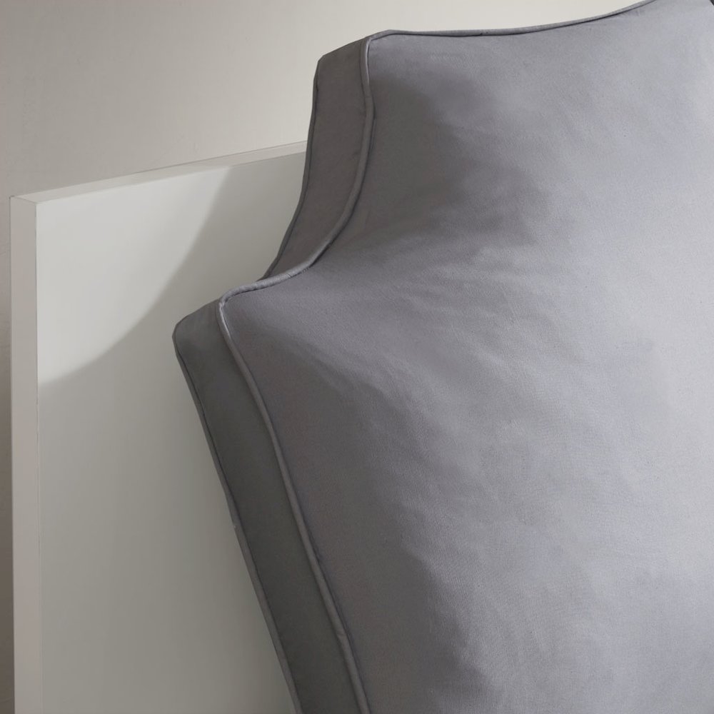 Elegant Grey Cotton Headboard Pillow, Belen Kox. Picture 2