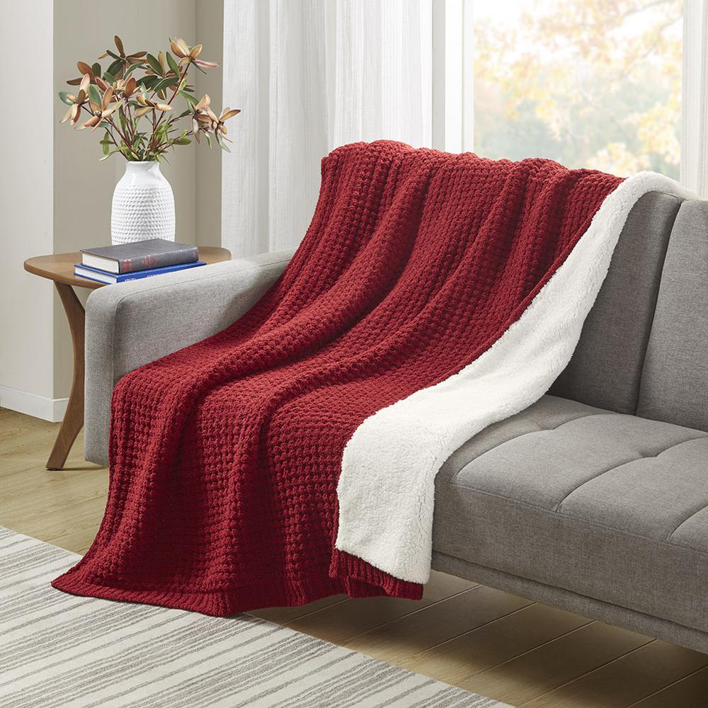 Waffle Knit Chenille Throw. Picture 5