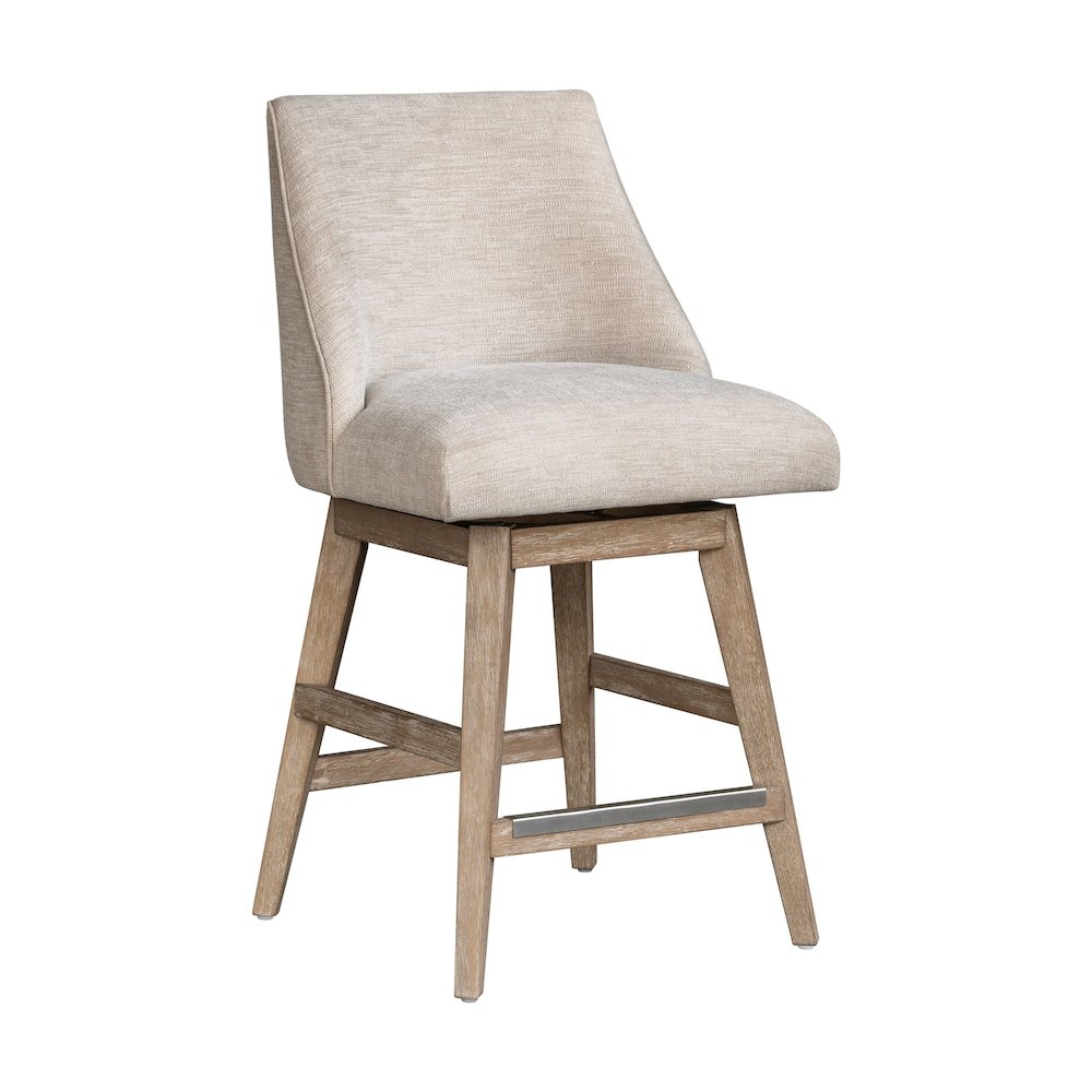 Winfield Swivel Counter Stool, Grey color. Picture 5