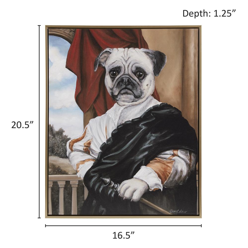 Captain's Guard Pug Framed Canvas Wall Art. Picture 4