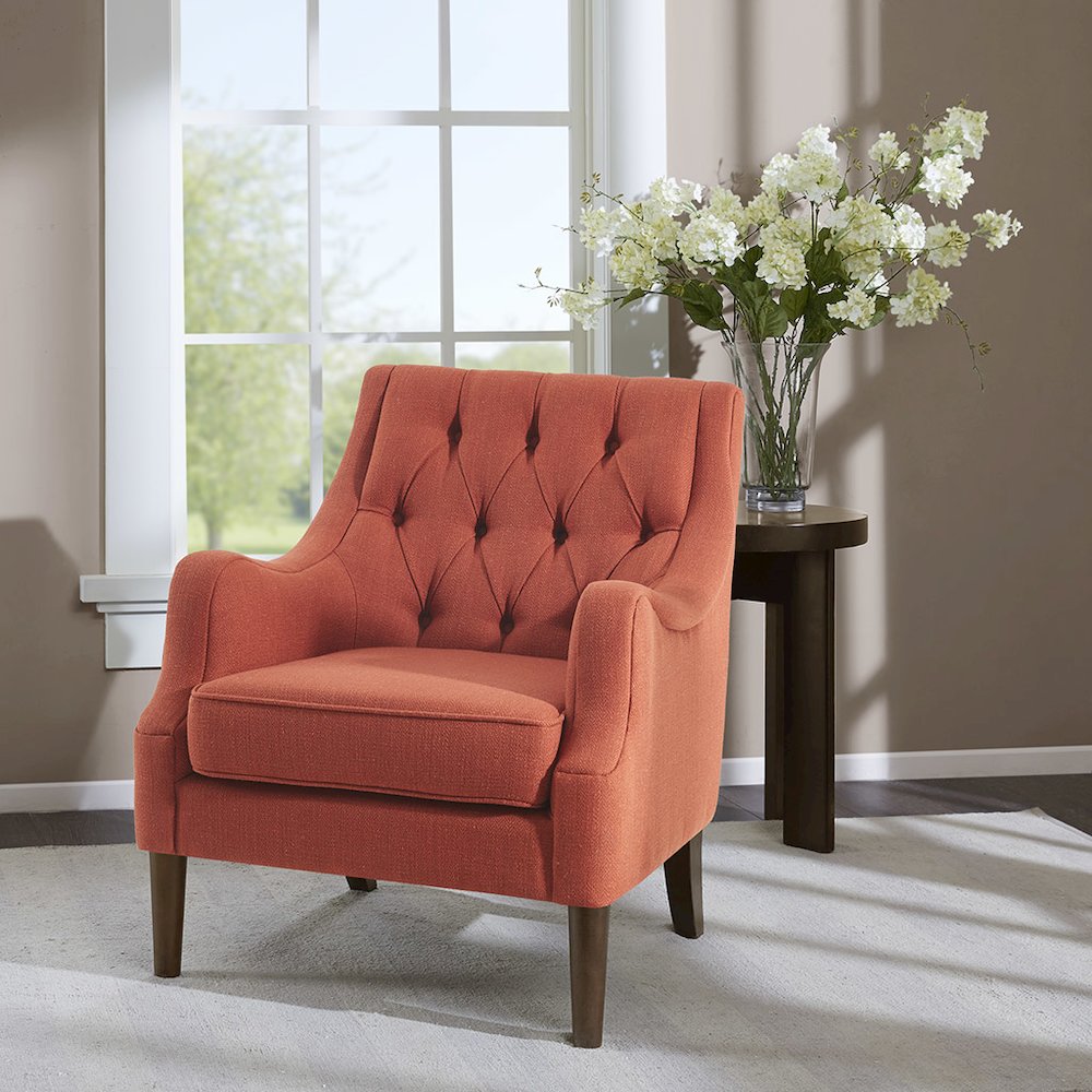 Button Tufted Accent Chair. Picture 4