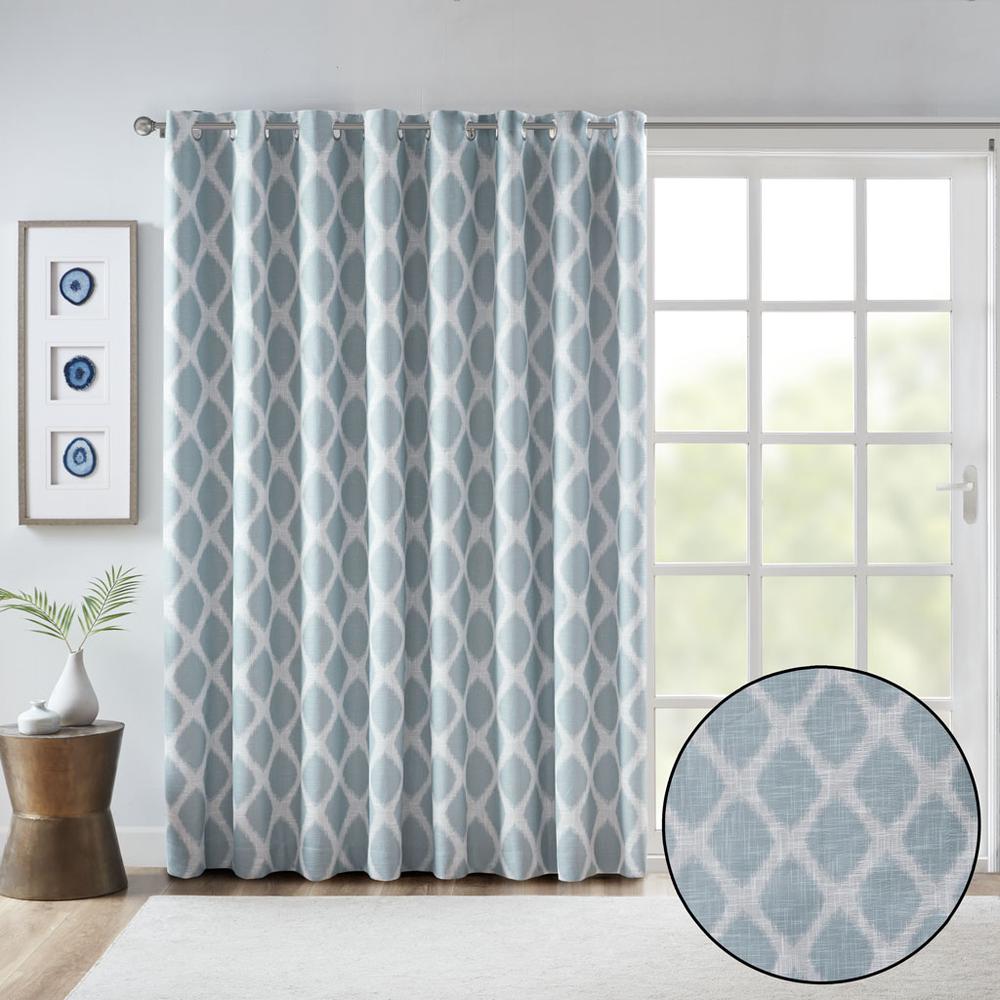 Printed Ikat Blackout Patio Curtain. Picture 1