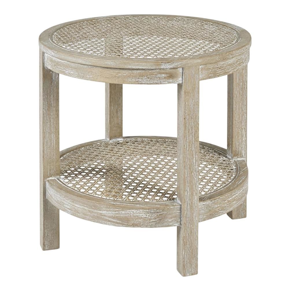 Round Accent Table with Smooth Surface and Sturdy Construction. Picture 1