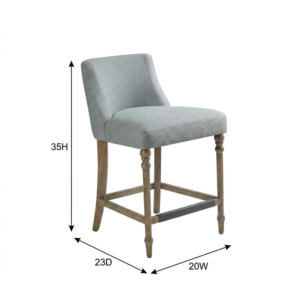 Upholstered Counter Stool with Solid Wood and Plywood Frame for Dining Room, N/A. Picture 5