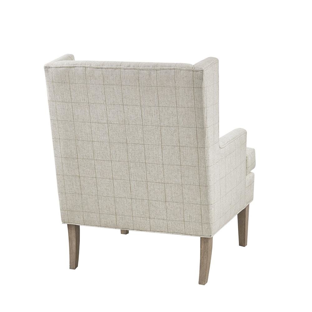 Beige Wingback Recliner Chair – Elegant Push Back Chair for Living Room. Picture 4