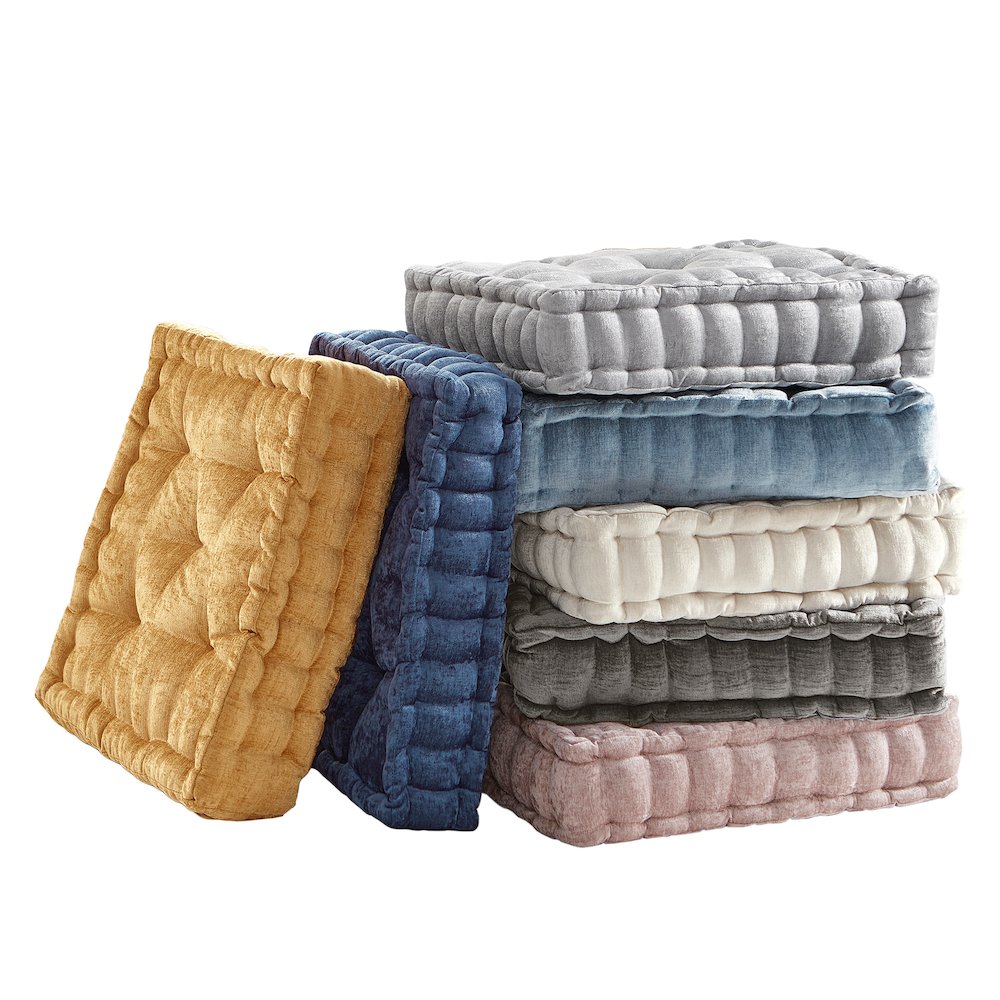 Azza Poly Chenille Square Floor Pillow Cushion Compress Pack. Picture 2